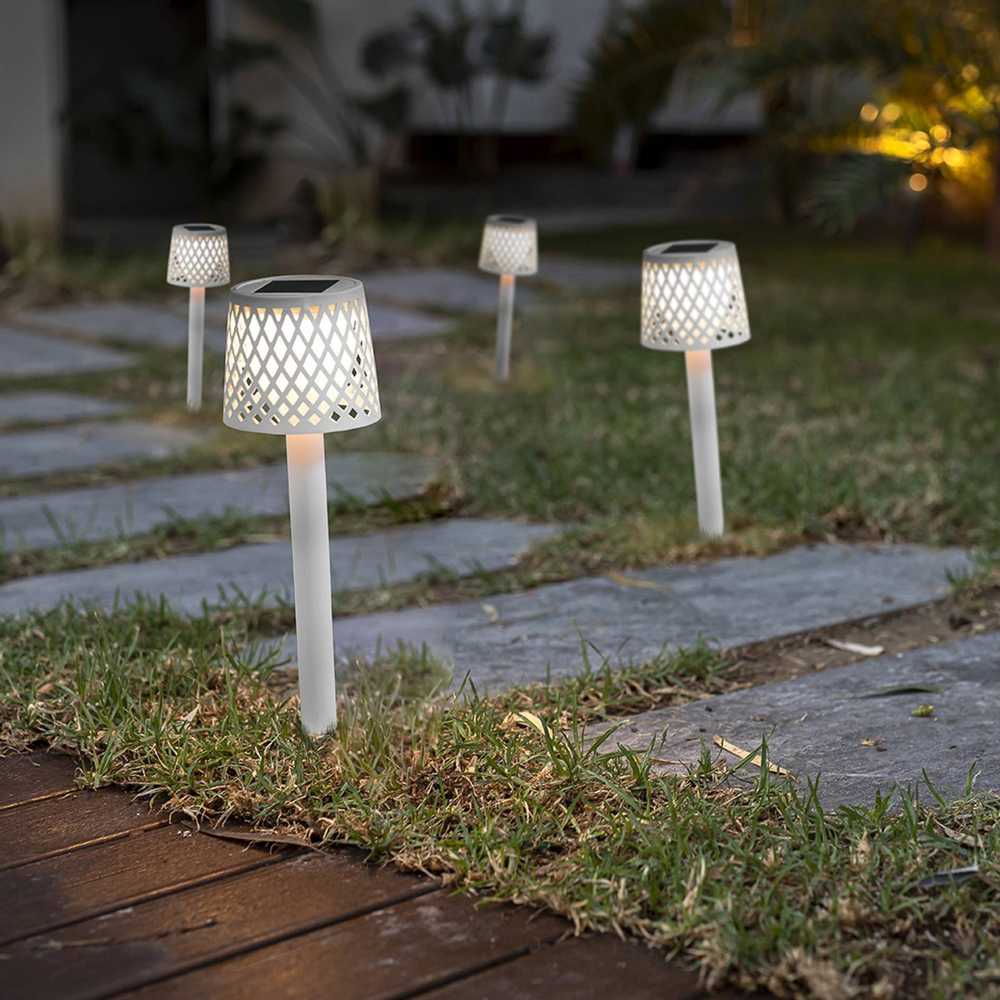 New Garden Gretita Solar Lamp Garden Spike 4 units baltas