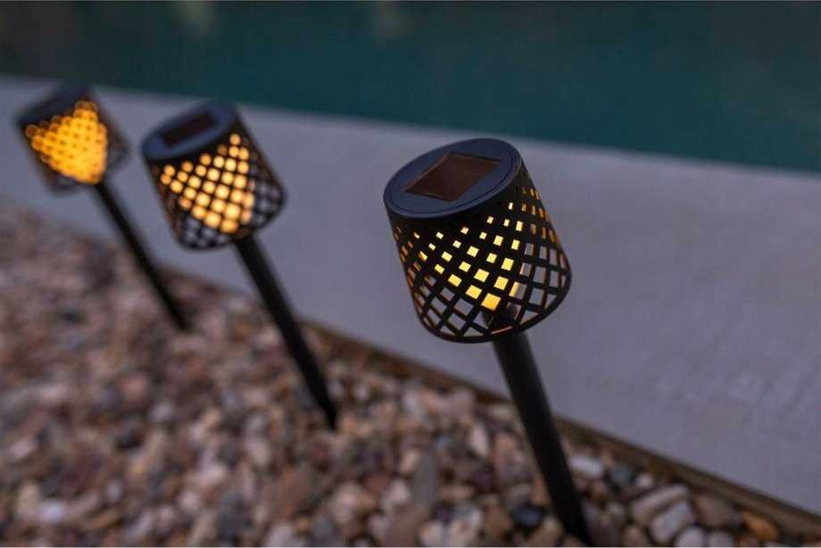 New Garden Gretita Solar Lamp Garden Spike 4 units juodas