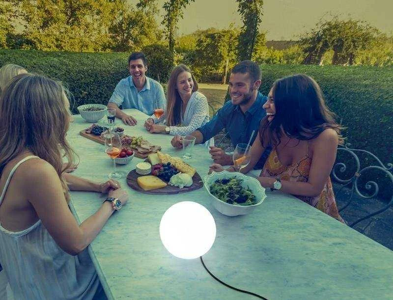 New Garden 3W LED pastatomas lauko šviestuvas BULY 20, E27, G45, baltas, 6000/6500K, IP65, parduodamas su lempute