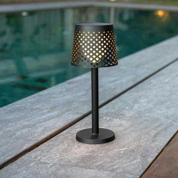 New Garden 0,5W LED įkraunamas šviestuvas GRETA SOLAR, juodas, 3000K, IP65