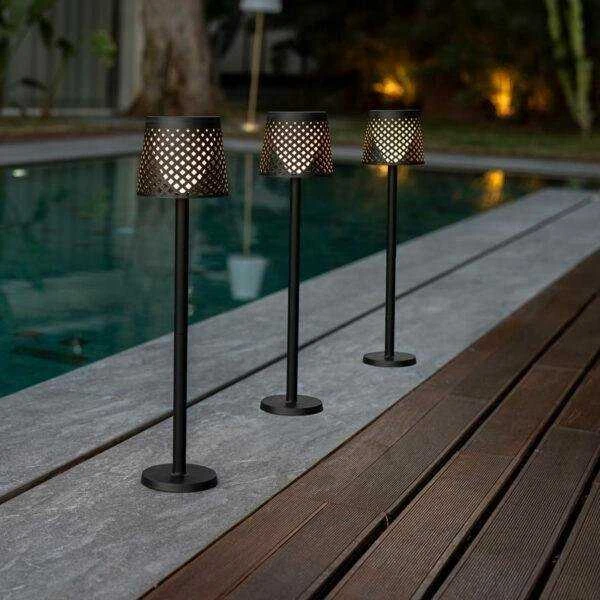 New Garden 0,5W LED įkraunamas šviestuvas GRETA SOLAR, juodas, 3000K, IP65