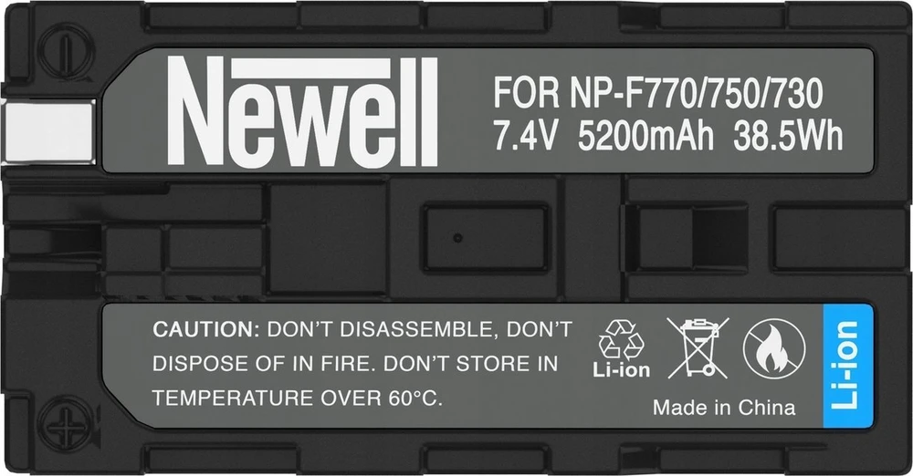 Dviejų kanalų įkroviklio ir dviejų NP-F770 baterijų Newell DL-USB-C rinkinys , skirtas Sony