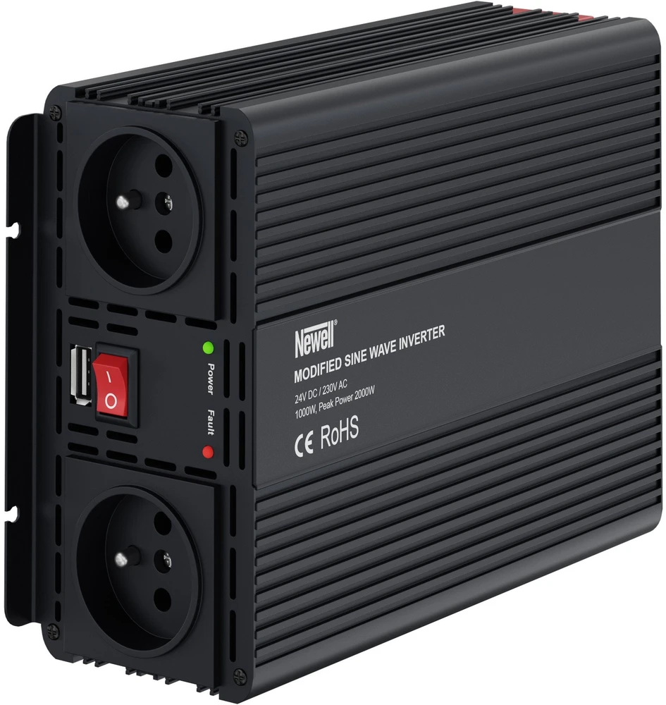 Newell įtampos keitiklis su modifikuota sinusine banga 24 V / 230 V, 1000 W