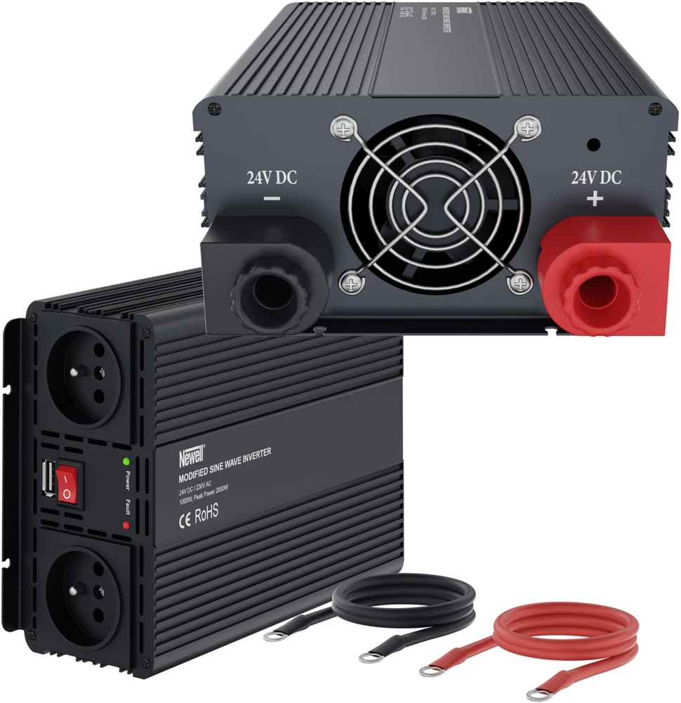 Newell įtampos keitiklis su modifikuota sinusine banga 24 V / 230 V, 1000 W