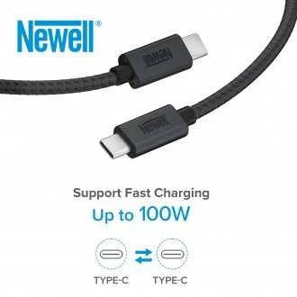 USB Kabelis - Newell USB-C 3.2 Gen 2 20 Gbps 100W Greitas Įkrovimas 2m Grafitas
