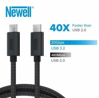 USB Kabelis - Newell USB-C 3.2 Gen 2 20 Gbps 100W Greitas Įkrovimas 2m Grafitas