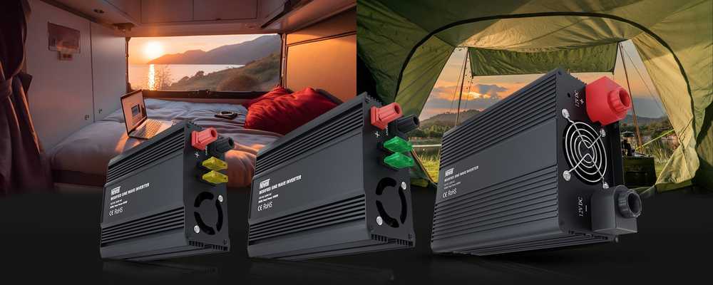 Newell įtampos keitiklis su modifikuota sinusine banga 12 V / 230 V, 1000 W.