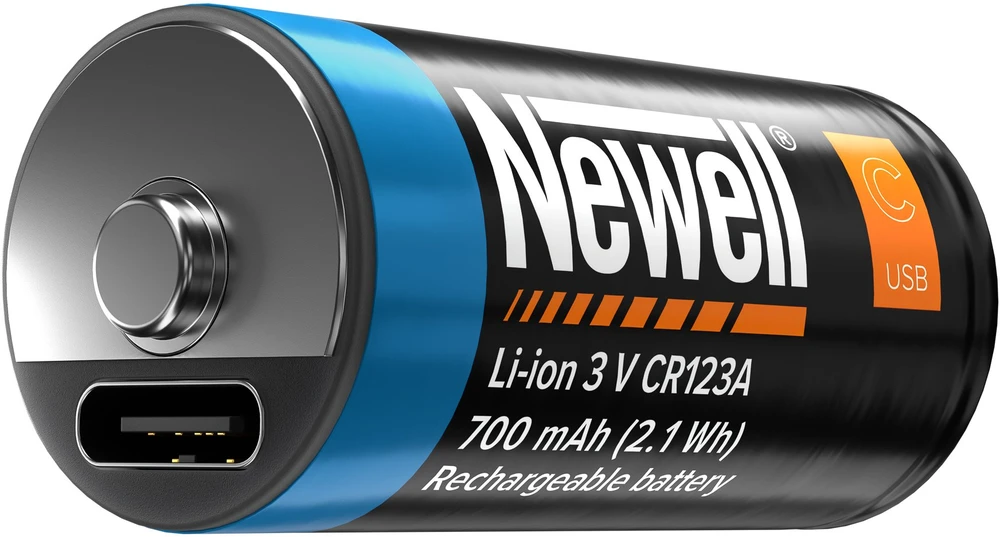 Newell CR123A įkraunama baterija su USB-C jungtimi