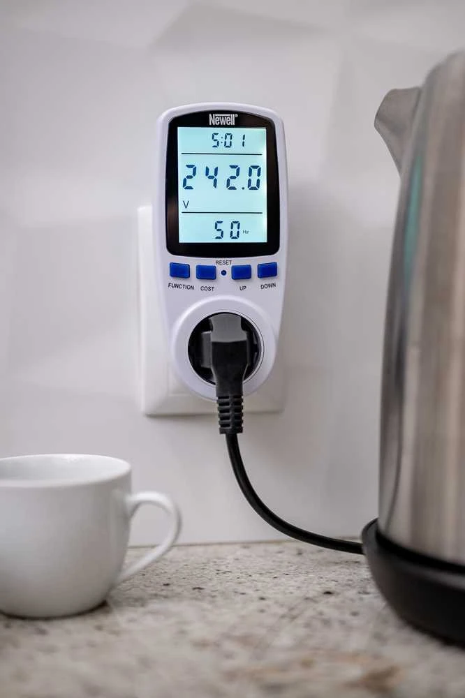 Lubinis šviestuvas Energijos Monitorius - Newell Wattmeter Galia Srovė Įtampa LCD Apšviestas