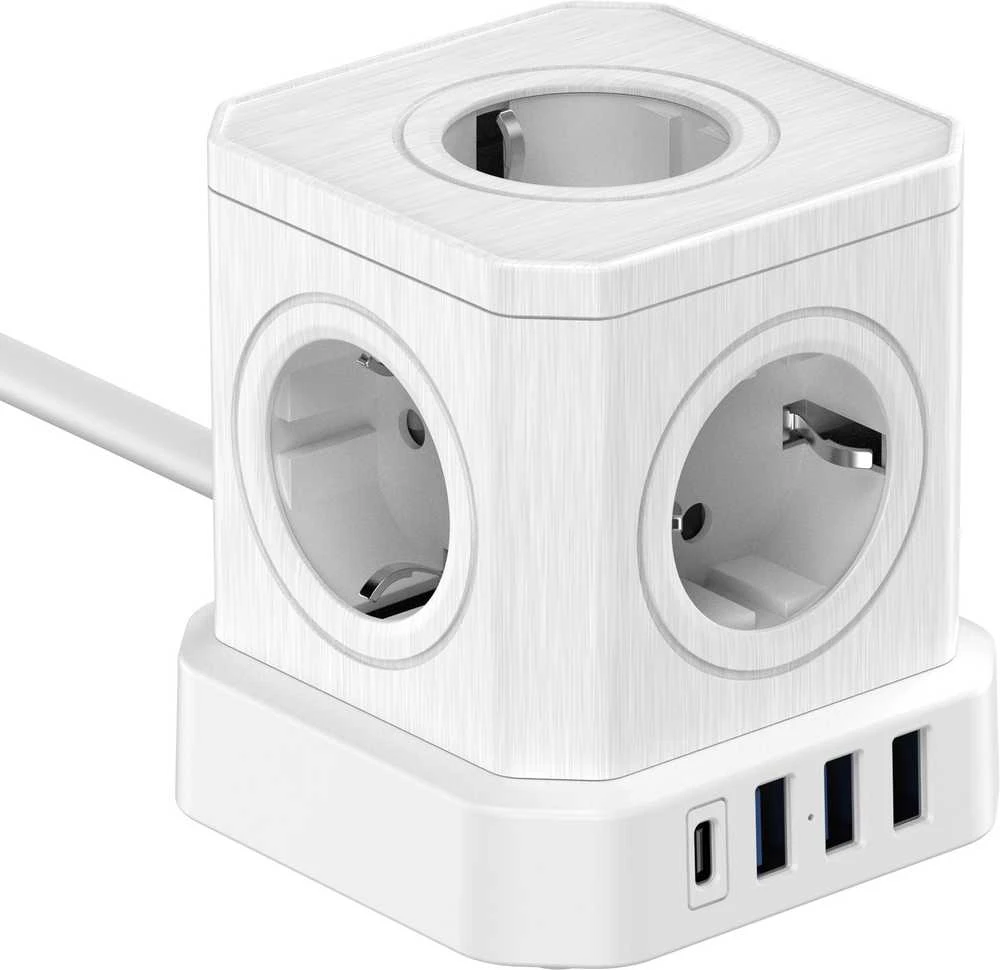 „Newell GaN Power Cube 9in1“ – baltas