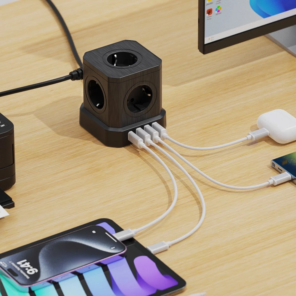 Newell GaN Power Cube 9in1 - juodas