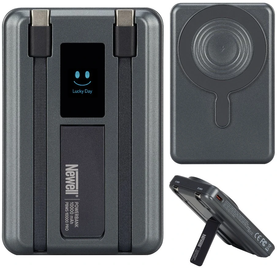 Išorinė Baterija - Newell MS-10000 Pro MagSafe 10000 mAh 2x USB-C (Pilkas)