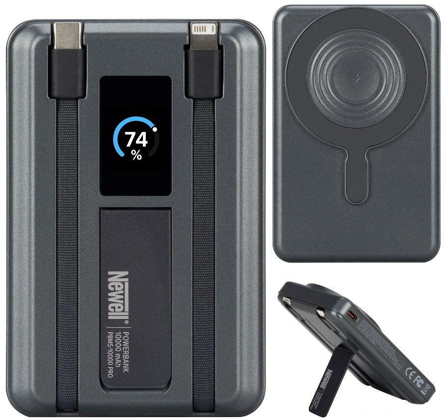 Išorinė Baterija - Newell MS-10000 Pro 10000mAh 22.5W USB-C Lightning (Pilkas)
