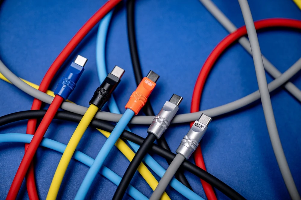 USB-C Laidas - Newell USB-C 100W Greito Įkrovimo Laidas 2m Silikoninis Geltonas-Juodas
