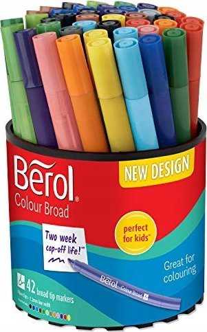 Newell Fibertuscher Berol Colourbroad, pakke a 42 assorterede farver