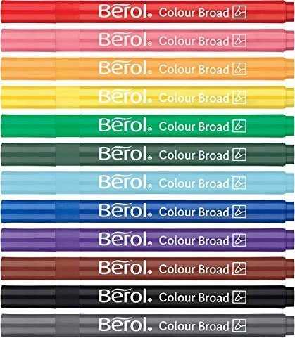 Newell Fibertuscher Berol Colourbroad, pakke a 42 assorterede farver