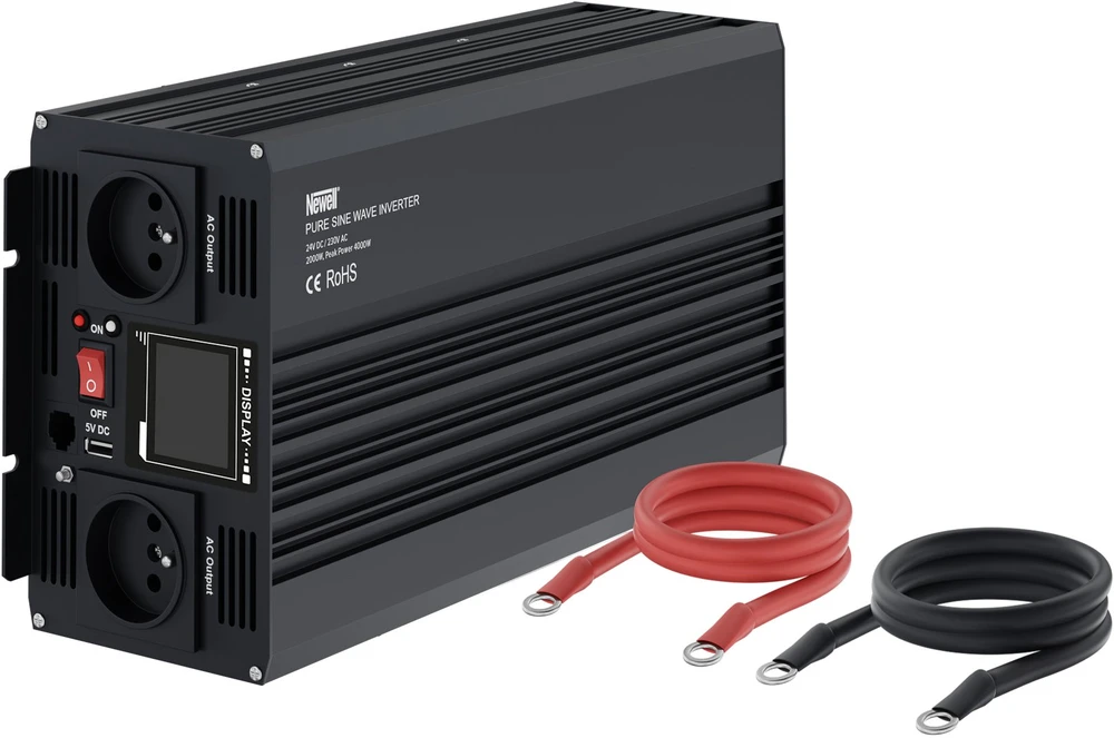 Objektyvas Maitinimo Inverteris - Newell Pure Sine Wave 24 V / 230 V, 2 000 W