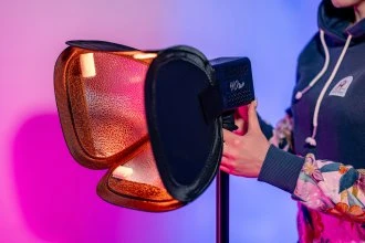Apšvietimo Modifikatorius - Newell 25 cm Mini Bowens Kvadratinis Softboxas Tara 40 RGB LED Šviesai - Su Tinkleliu, Juodas