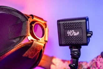 Apšvietimo Modifikatorius - Newell 25 cm Mini Bowens Kvadratinis Softboxas Tara 40 RGB LED Šviesai - Su Tinkleliu, Juodas