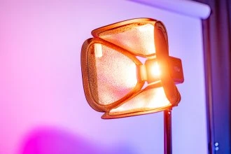 Apšvietimo Modifikatorius - Newell 25 cm Mini Bowens Kvadratinis Softboxas Tara 40 RGB LED Šviesai - Su Tinkleliu, Juodas