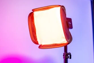 Apšvietimo Modifikatorius - Newell 25 cm Mini Bowens Kvadratinis Softboxas Tara 40 RGB LED Šviesai - Su Tinkleliu, Juodas