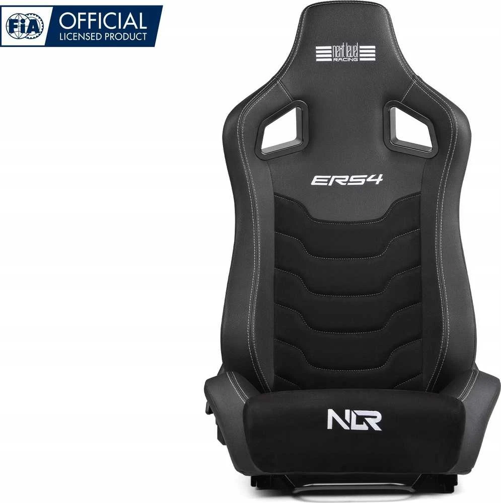 „Next Level Racing“ | ERS4 Elite PU odos ir zomšos leidimas | Atlošiama sėdynė | PU oda ir zomša | Juodas