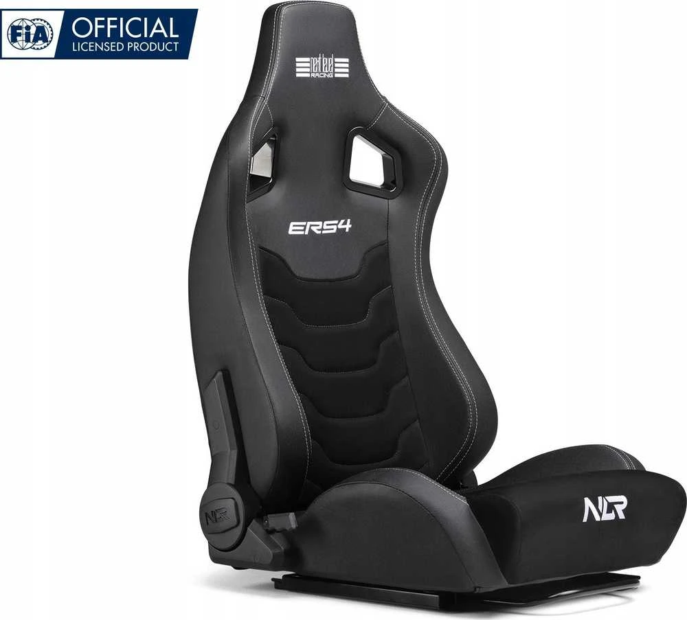 „Next Level Racing“ | ERS4 Elite PU odos ir zomšos leidimas | Atlošiama sėdynė | PU oda ir zomša | Juodas
