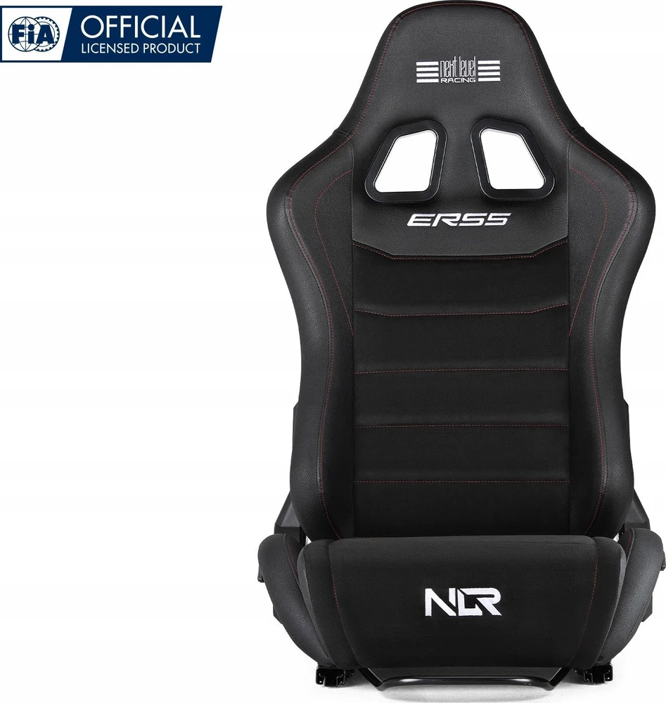 „Next Level Racing“ | ERS5 Elite PU odos ir zomšos leidimas | Atlošiama sėdynė | PU oda ir zomša | Juodas