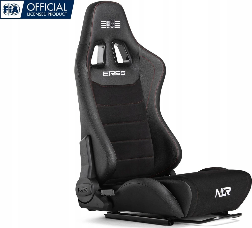 „Next Level Racing“ | ERS5 Elite PU odos ir zomšos leidimas | Atlošiama sėdynė | PU oda ir zomša | Juodas