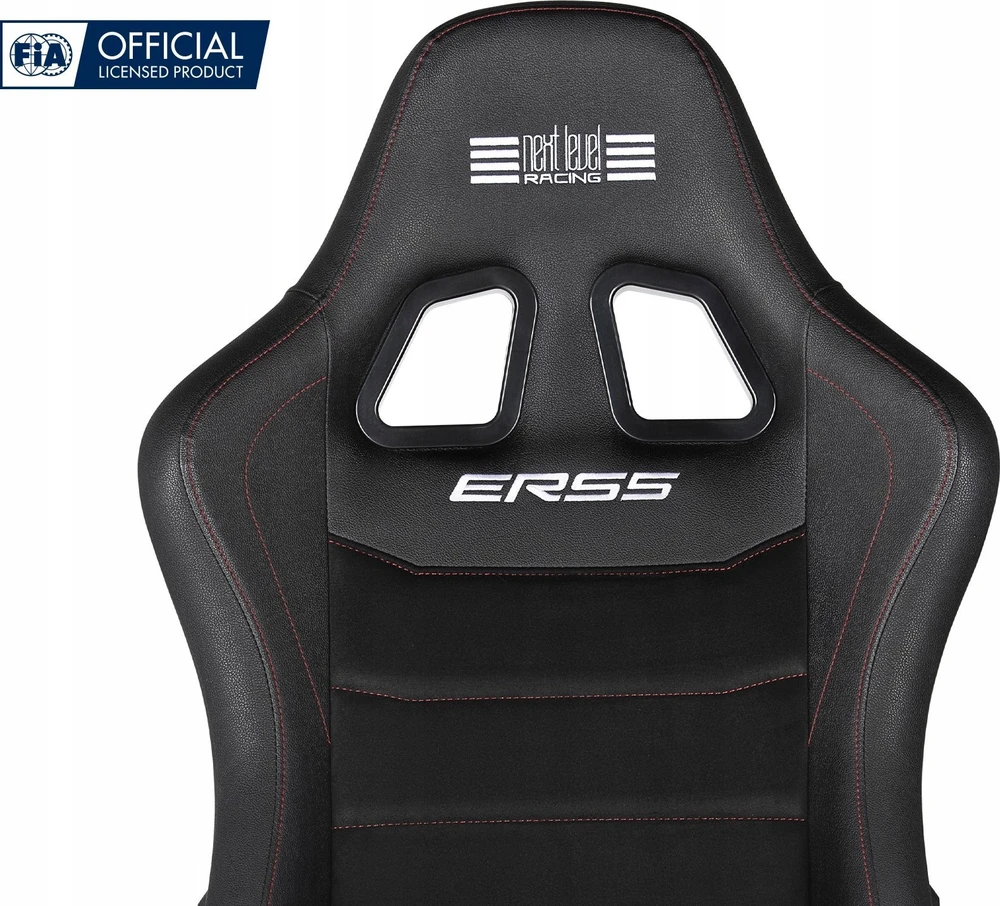 „Next Level Racing“ | ERS5 Elite PU odos ir zomšos leidimas | Atlošiama sėdynė | PU oda ir zomša | Juodas