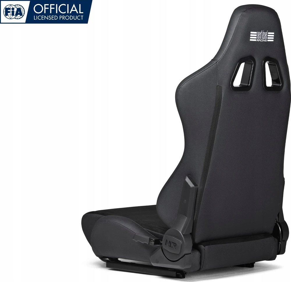 „Next Level Racing“ | ERS5 Elite PU odos ir zomšos leidimas | Atlošiama sėdynė | PU oda ir zomša | Juodas