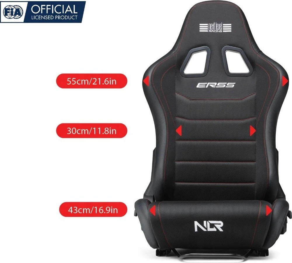 „Next Level Racing“ | ERS5 „Elite Fabric“ ir „SimAero Mesh Edition“ | Atlošiama sėdynė | SIMAERO tinklelio audinys | Juodas