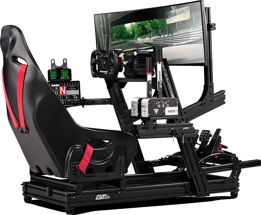 „Next Level Racing“ | „GTElite Direct Monitorius“ laikiklis | Plokščiaekraniai: 27–43 colių ir itin platūs monitoriai: 49 colių | Juodas