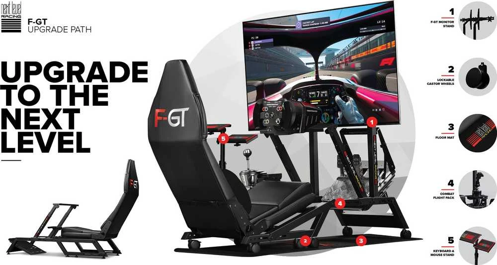 Žaidimų kėdė Next Level Racing F-GT Formula and GT Simulator Gaming Chair