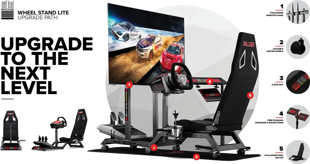 Next Level Racing stovas vairui Lite
