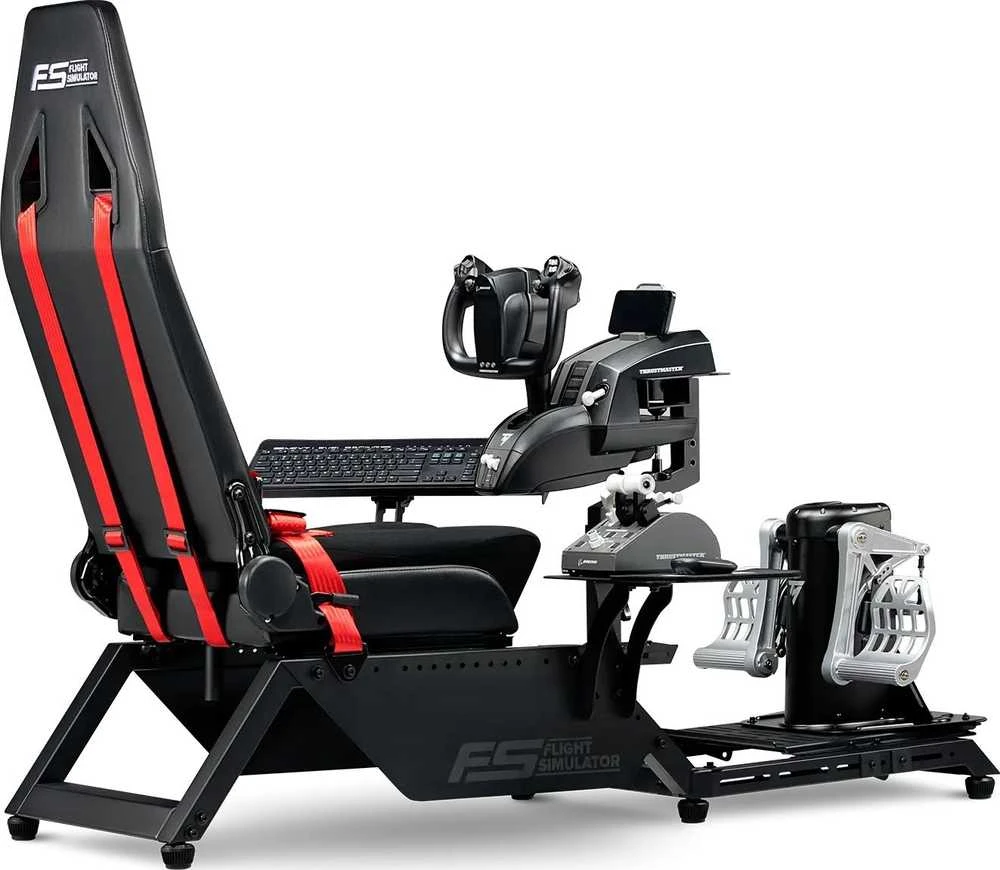 Next Level Racing | Flight Simulator Cockpit | Juodas and Raudona