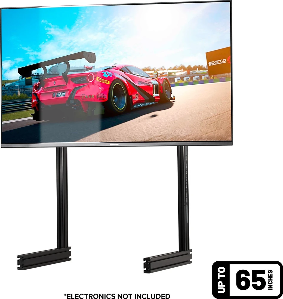 Laikiklis „Next Level Racing“ grindų stovas | ELITE laisvai stovintis vieno monitoriaus stovas | Vertikalus reguliavimas | 65 " | Juodas
