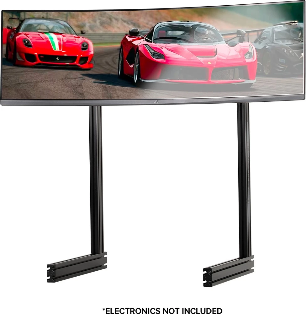 Laikiklis „Next Level Racing“ grindų stovas | ELITE laisvai stovintis vieno monitoriaus stovas | Vertikalus reguliavimas | 65 " | Juodas