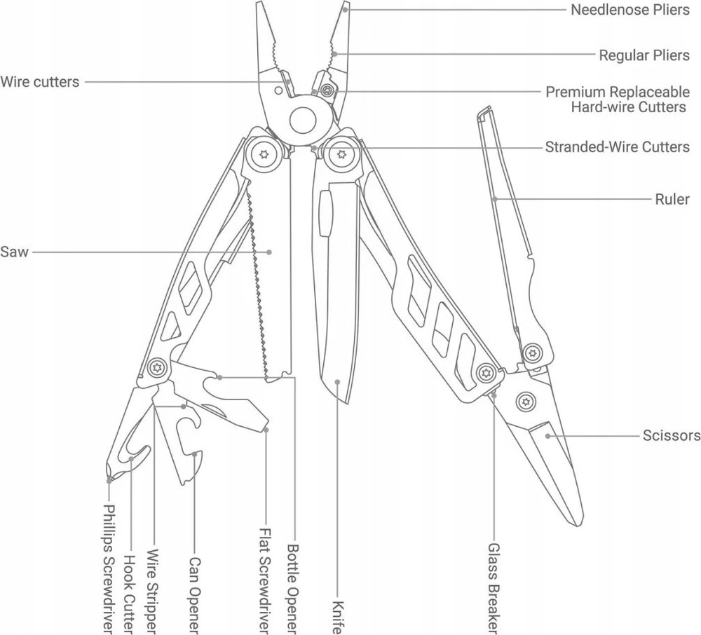 NexTool FLAGSHIP Pro NE20278 16-in-1 multitool, žalias + belt pouch