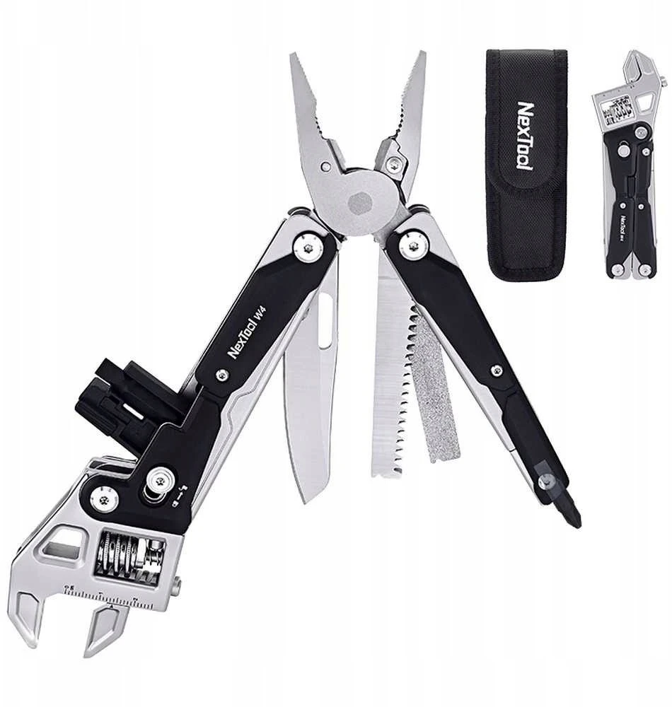 NexTool W4 išskleistas įrankių komplektas su dėklu
