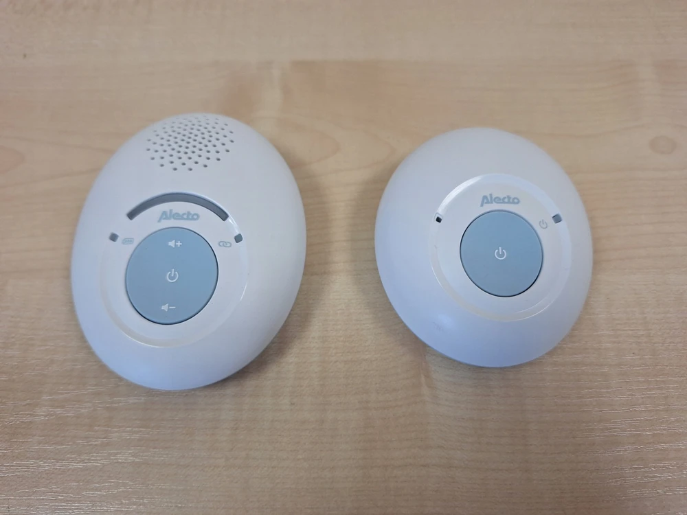 Niania Alecto DECT Babyphone su pełnym trybem ECO* balta/mėlyna