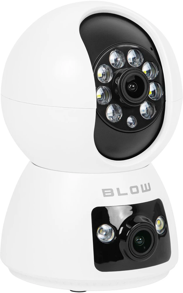 BLOW WiFi kamera su dvigubais objektyvais, 3MP+3MP, T-266, Tuya, pasukama auklės kamera