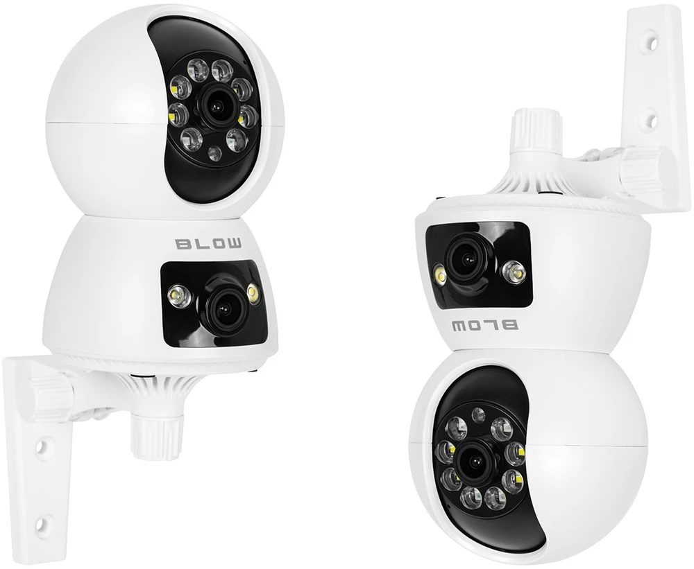 BLOW WiFi kamera su dvigubais objektyvais, 3MP+3MP, T-266, Tuya, pasukama auklės kamera