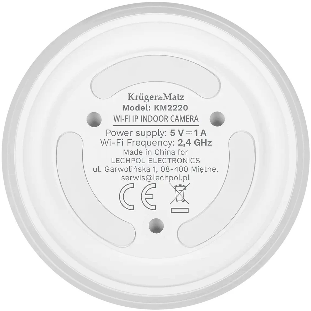 Kruger & Matz Connect C170 Tuya Smart Life WiFi Nanny kamera, besisukanti PTZ, garsas, temperatūra, drėgmė.