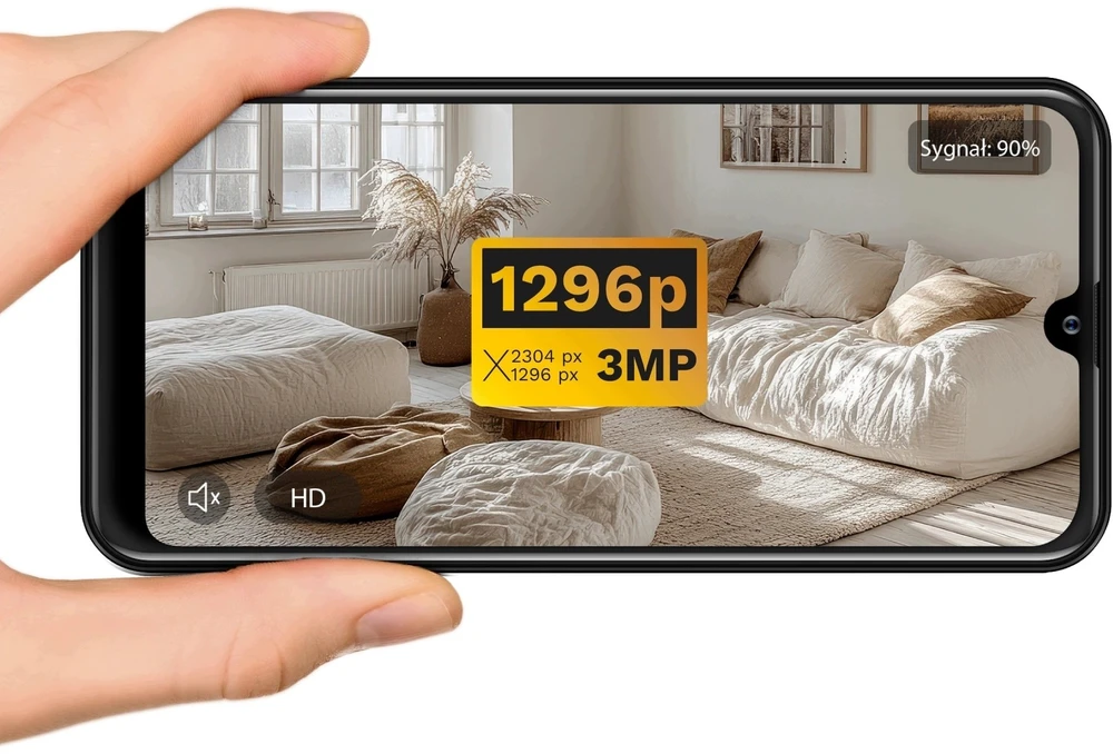 Kruger & Matz Connect C170 Tuya Smart Life WiFi Nanny kamera, besisukanti PTZ, garsas, temperatūra, drėgmė.
