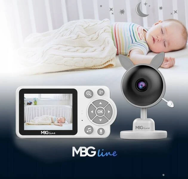 Mbg Line Elektroninis Baby Monitorius Live Camera Naktinis režimas VOX LCD ZOOM belaidis