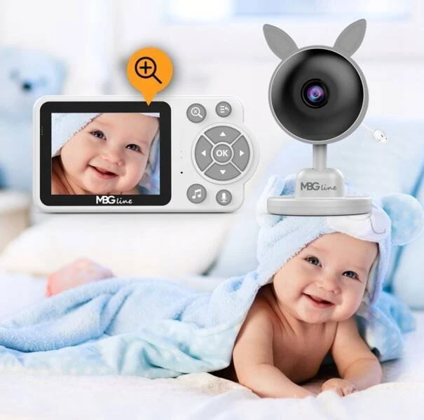 Mbg Line Elektroninis Baby Monitorius Live Camera Naktinis režimas VOX LCD ZOOM belaidis