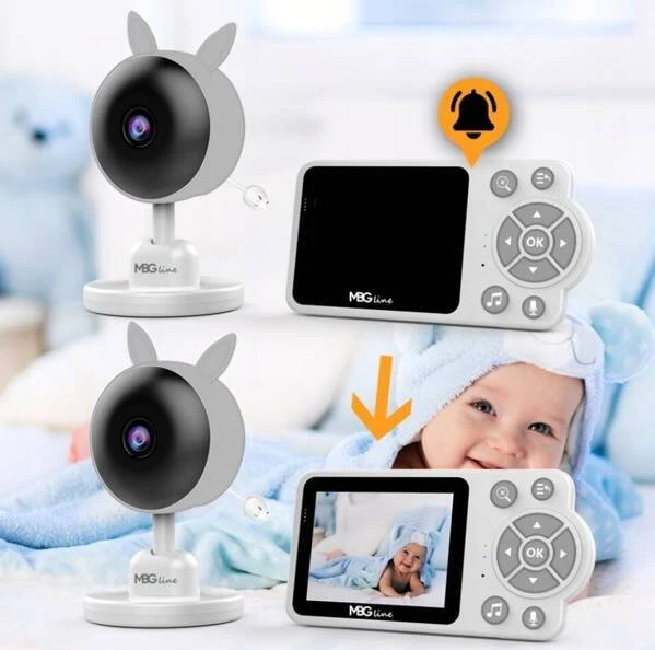 Mbg Line Elektroninis Baby Monitorius Live Camera Naktinis režimas VOX LCD ZOOM belaidis