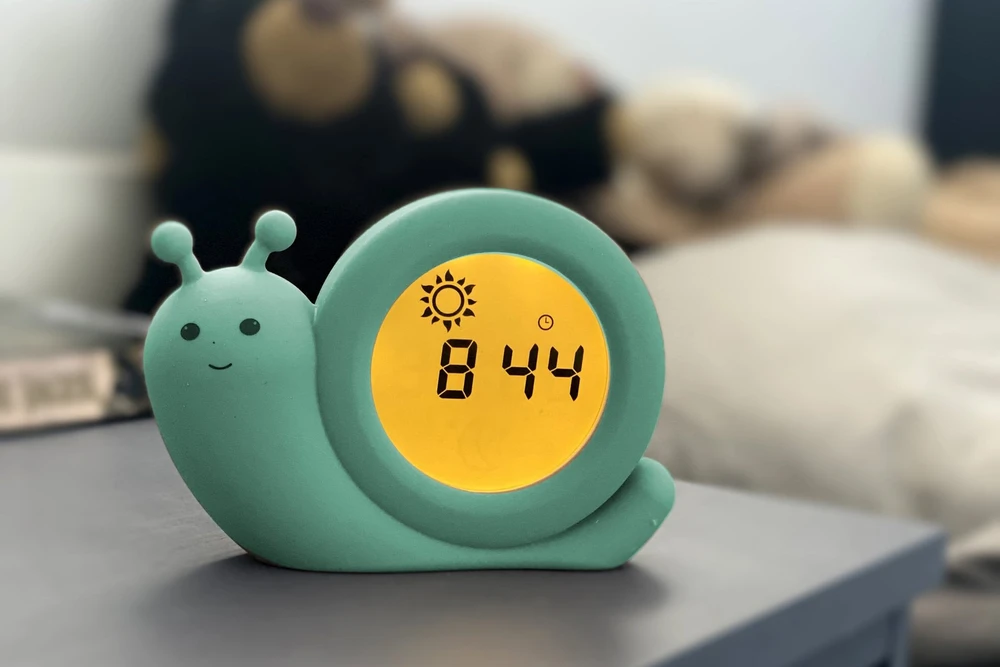 Niania Usorteret Alecto Baby Simon Snail miego ritmo žadintuvas, mėtinės žalios spalvos