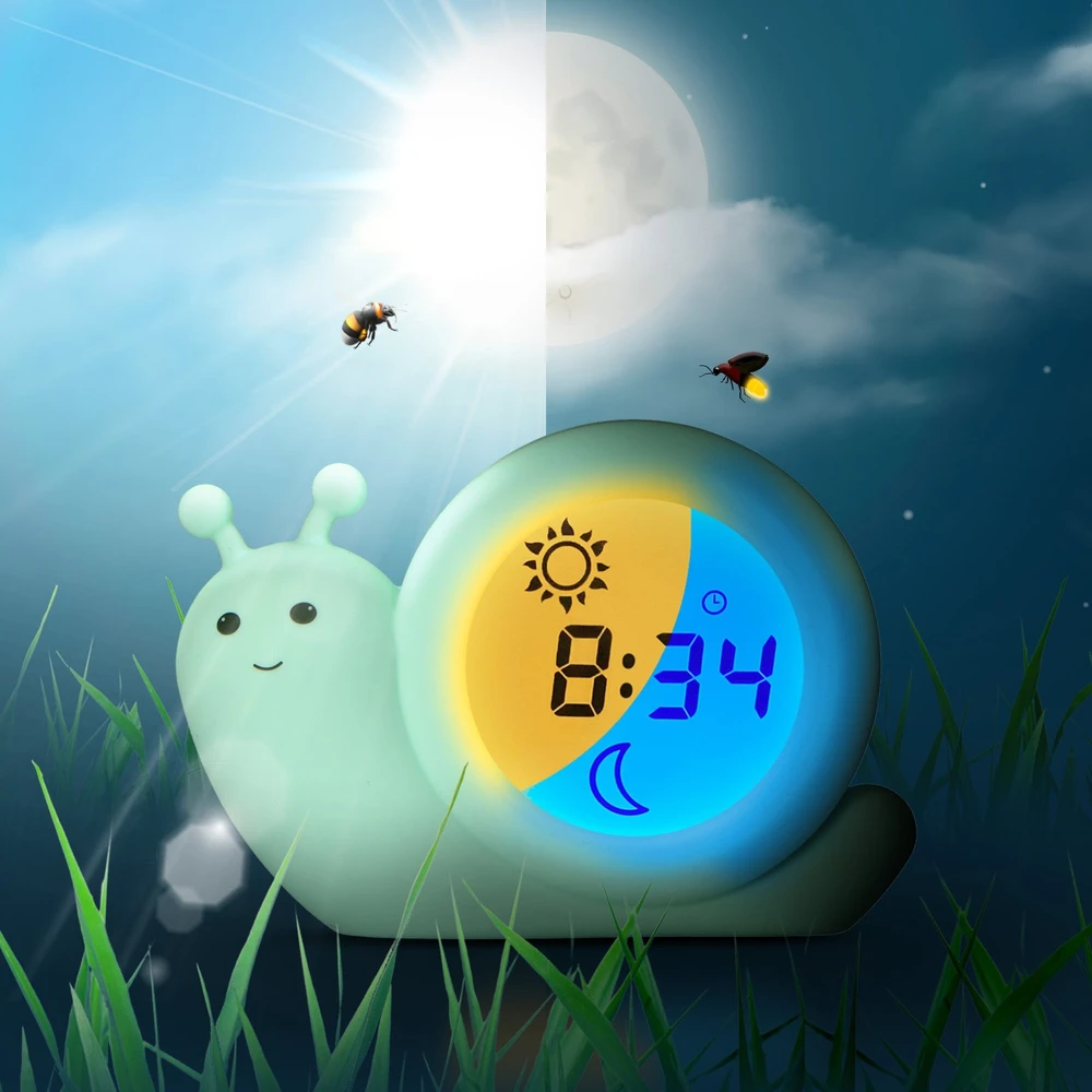 Niania Usorteret Alecto Baby Simon Snail miego ritmo žadintuvas, mėtinės žalios spalvos